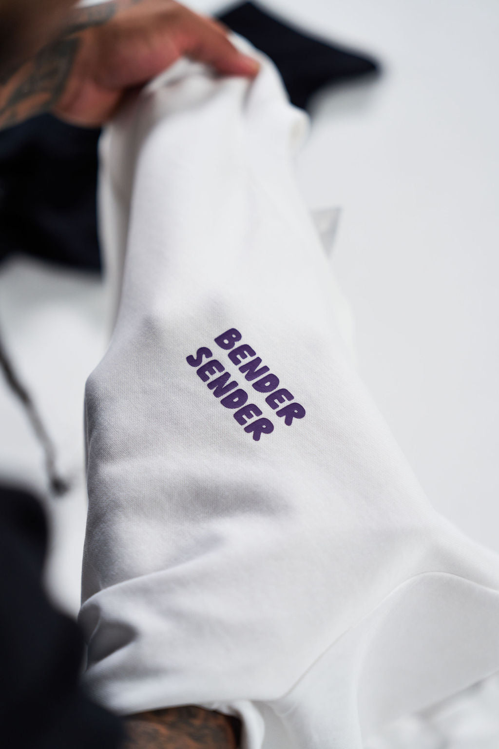 Bender Sender White Tee - Purple