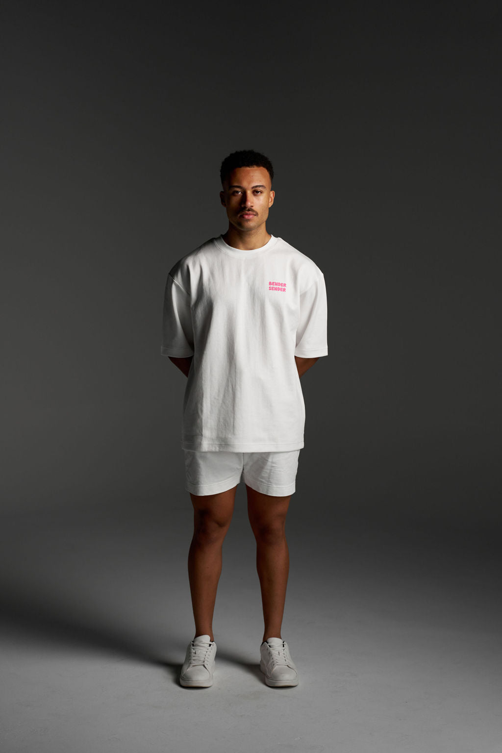 Bender Sender White Tee - Pink